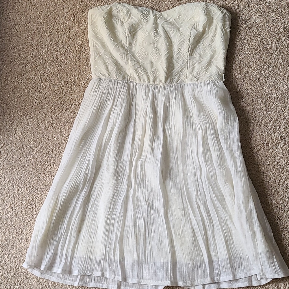 Off white mini dress